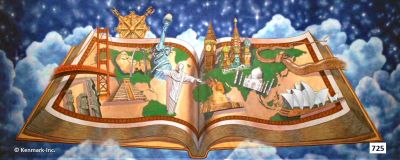 Around the World  19.5 x 49.1