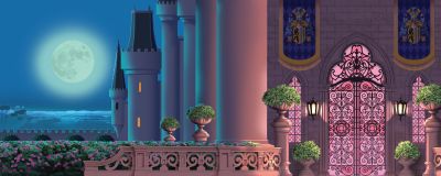 Palace Garden w/cut out door  19.8 x 49.7