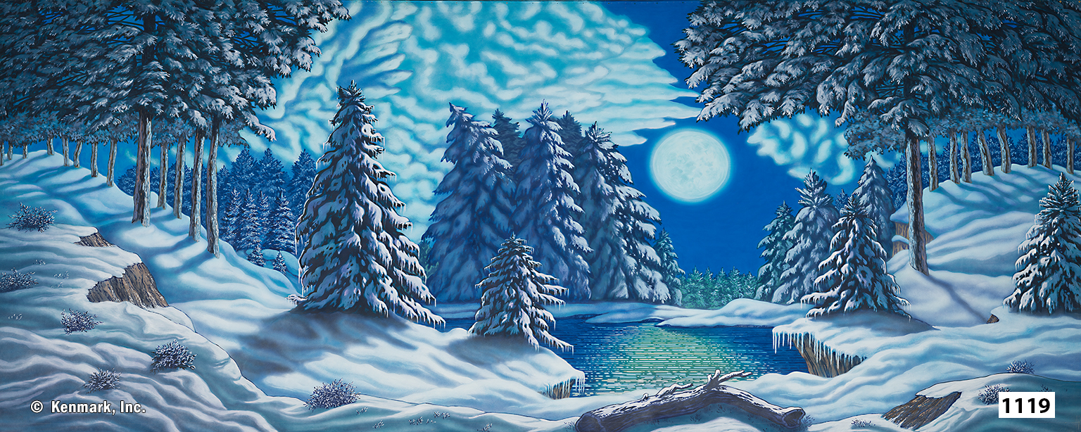 1990 Snow Forest with Moon