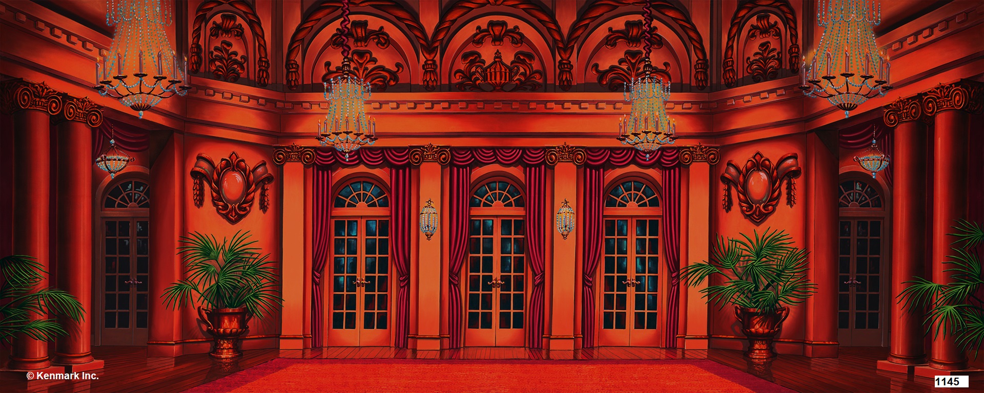 2099 Orange Elegant Ballroom