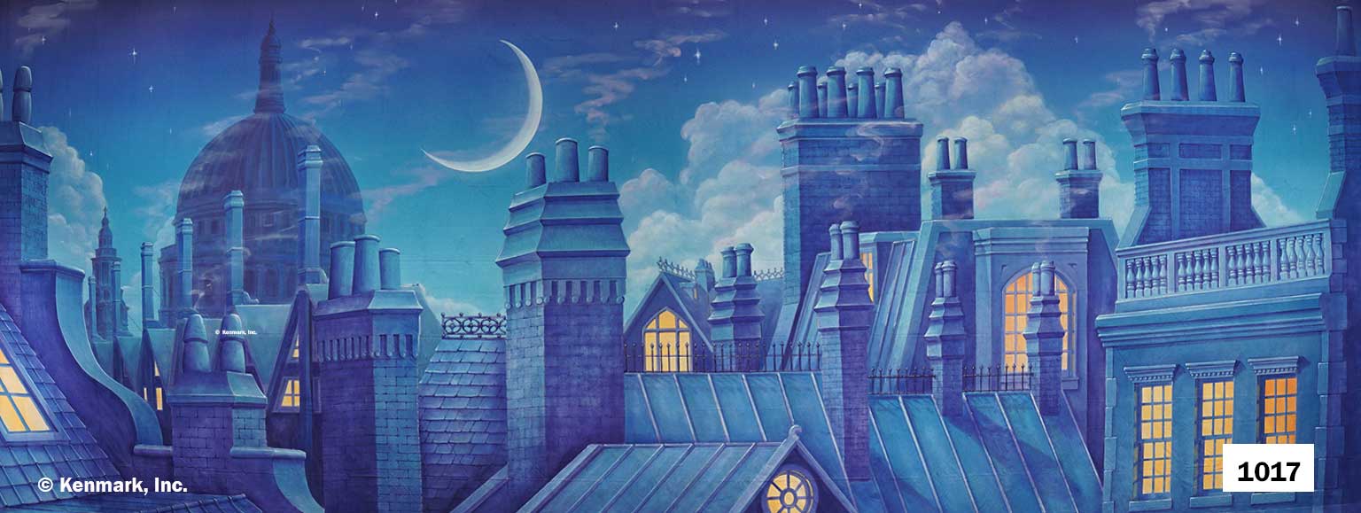 1522 Rooftops with Moon