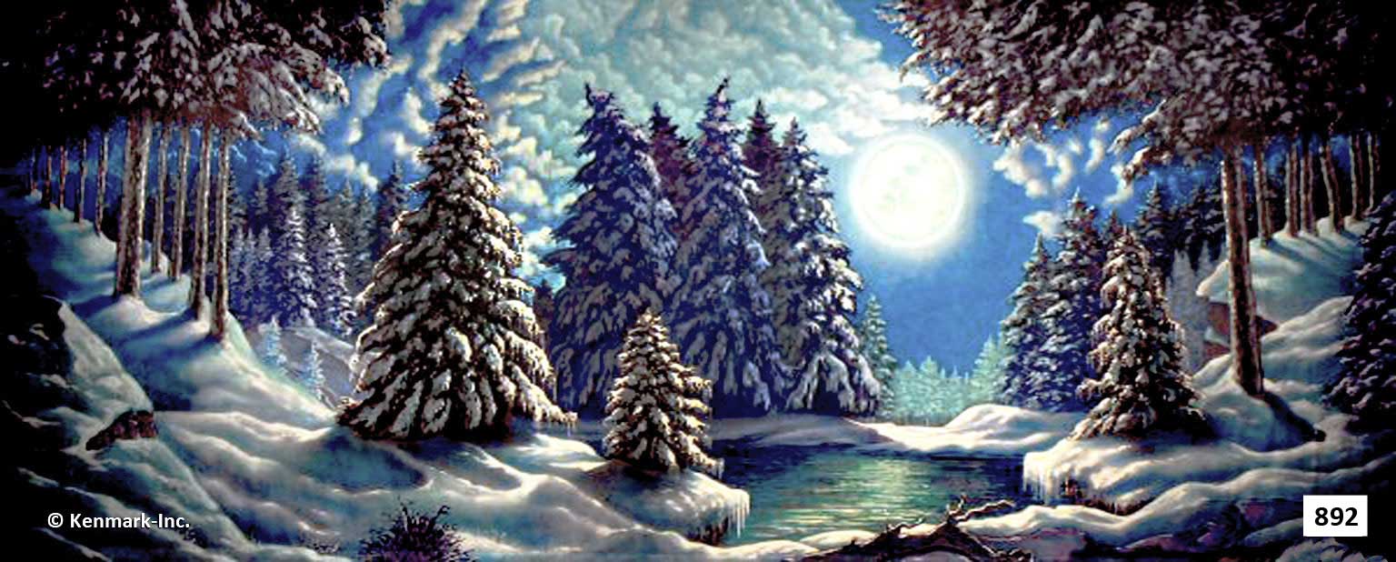 1478 Moonlit Snow Forest