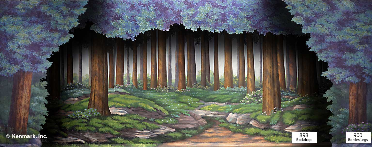ED898 Forest Tall Trees with 900 Border
